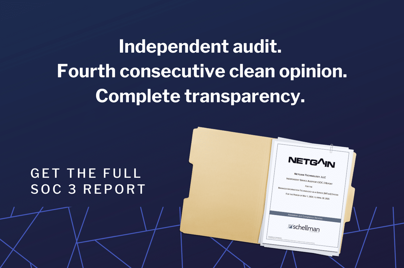 Netgain and Afinety Complete Fourth Consecutive Clean SOC 2 Type II Audit